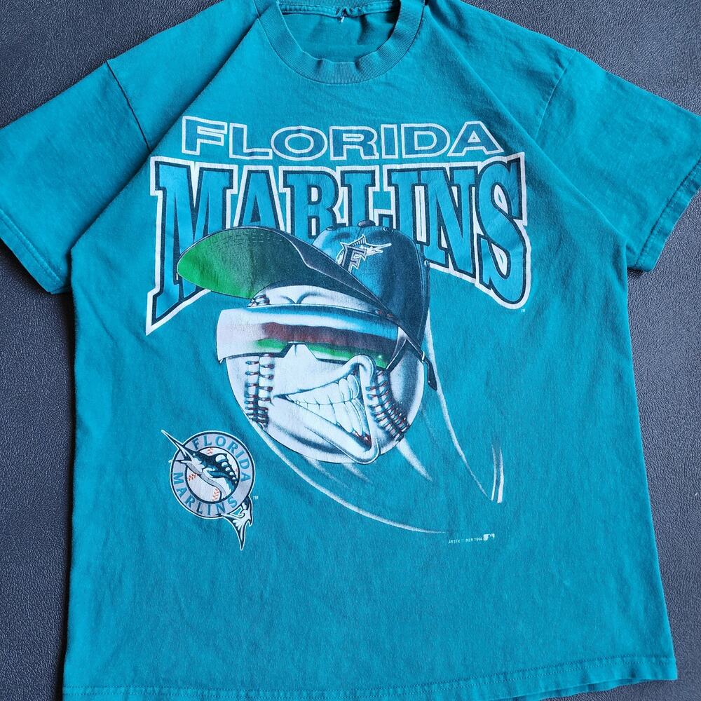 Vintage 90's Florida Marlins Artex MLB Teal Shirt Large